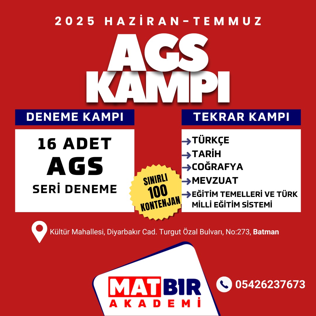 MATBİR AKADEMİ | Antalya Muratpaşa Matbir Kurs AGS-kampi